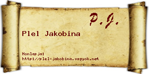 Plel Jakobina névjegykártya